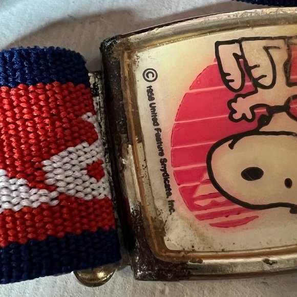 Rare Vintage Snoopy Peanuts 1950s Adjustable Elastic Belt